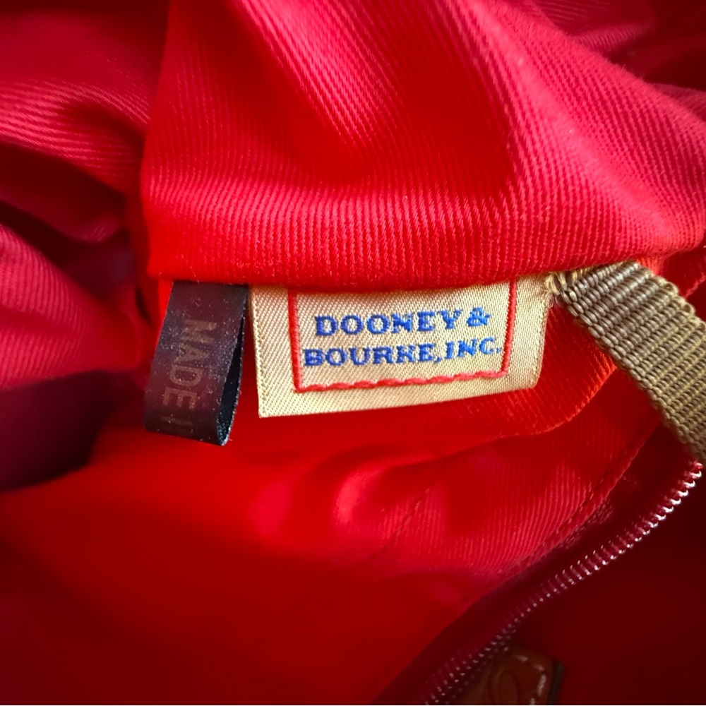 Vintage Dooney & Bourke Brown Leather Suede Shoulder Bag Snake Skin Embossed - Picture 16 of 16